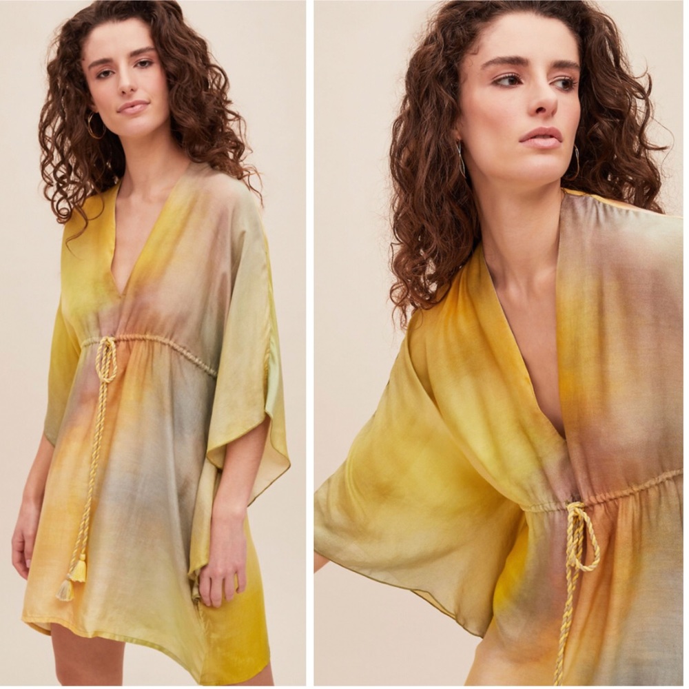 Bl-nk for Anthropologie Sunrise Kaftan NWT L